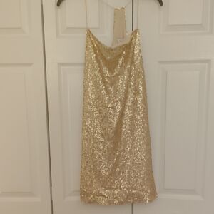 NSR Gold Sequin Mini Dress